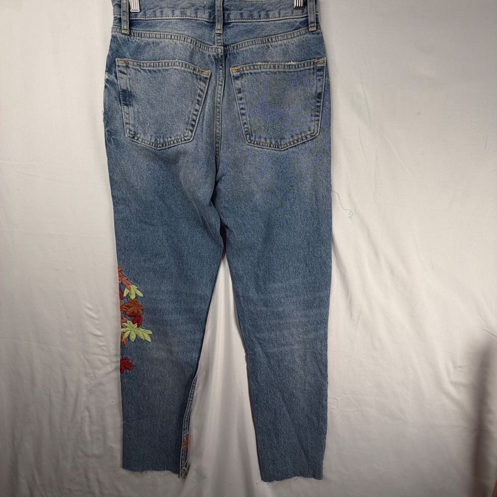 L.L. Bean Relaxed Fit Jeans 36x32 Blue Patchwork Whale Embroidered Custom DIY